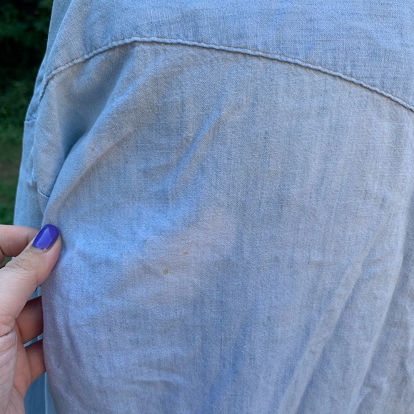 Vintage Denim Rhinestone Bedazzled Snap Up Shirt - Picture 12 of 16